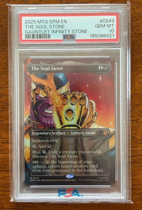 MTG Magic The Gathering Marvel Spider-Man #243 Soul Stone Borderless PSA 10