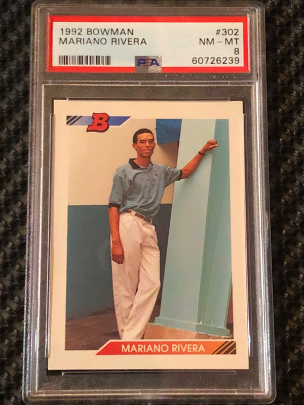 1992 Bowman Mariano Rivera #302 RC PSA 8