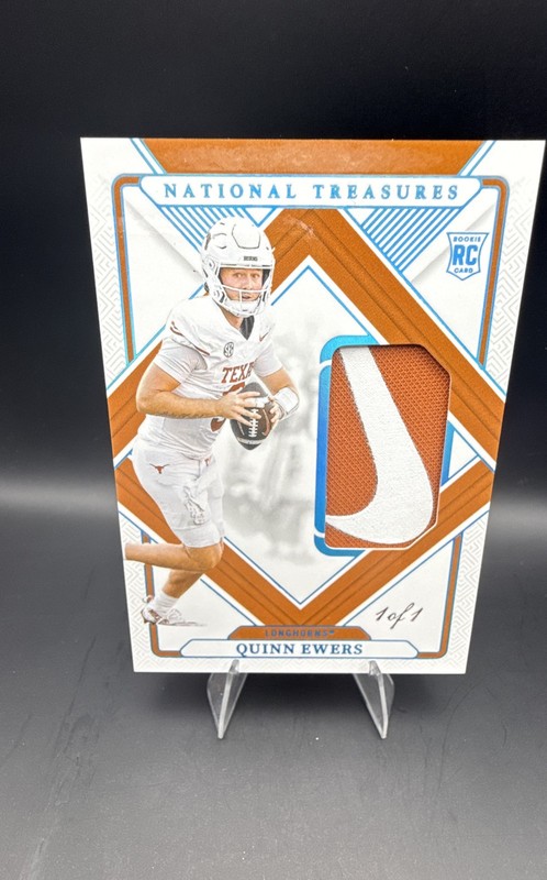 2025 National Treasures Collegiate - Quinn Ewers 1/1 Longhorns Texas Rookie