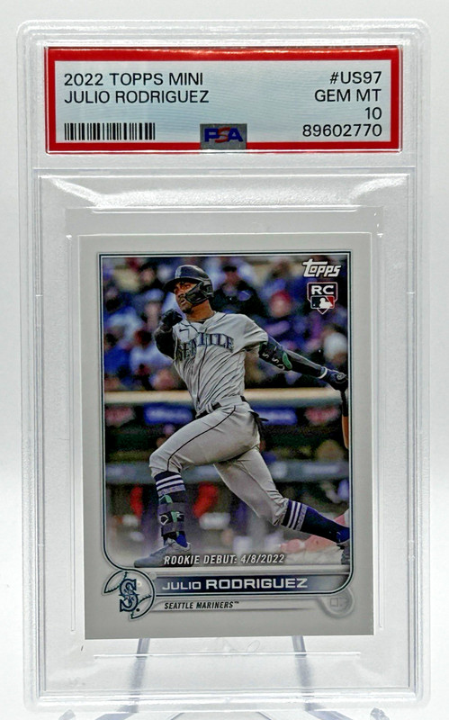 2022 Topps Update MINI Julio Rodriguez RC PSA 10 Mariners