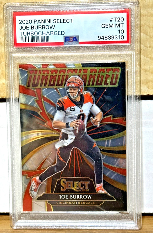 2020 PANINI SELECT JOE BURROW #T20 TURBOCHARGED GEM MINT 10 BENGALS ROOKIE RC