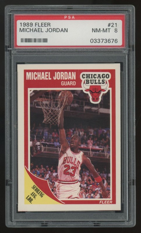 1989-90 Fleer Michael Jordan #21 PSA 8 *676