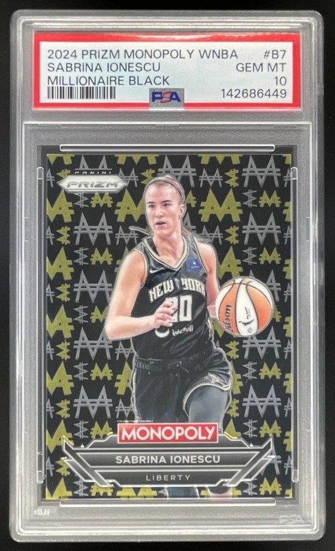 2024 Panini Prizm Monopoly WNBA Millionaire Black #B7 Sabrina Ionescu PSA 10