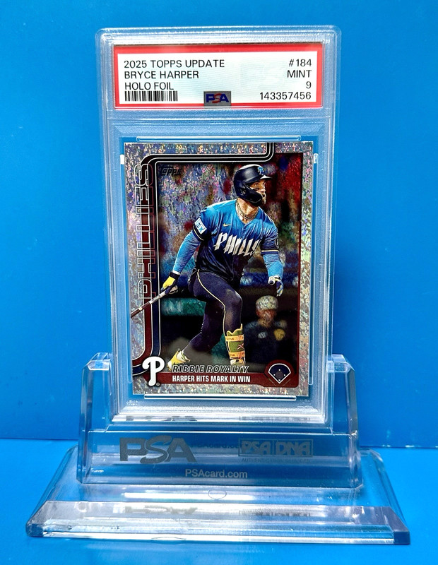 Bryce Harper PSA Graded 9 ! 2025 Topps Update Holo Foil ! ⚾️