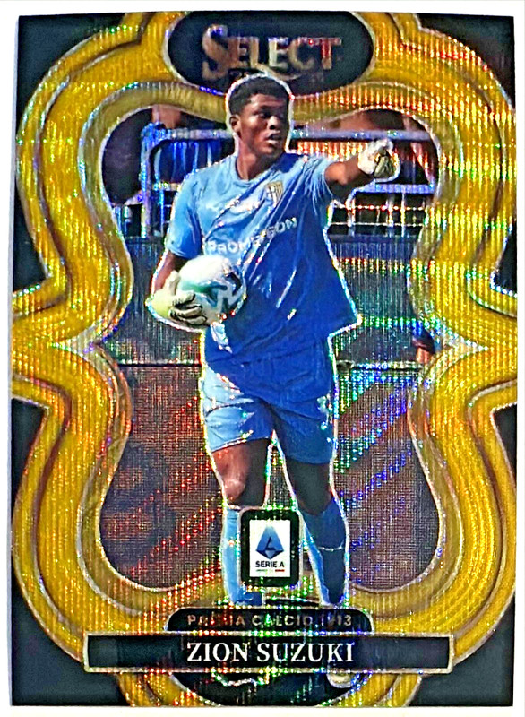 2025-26 Select Serie A Zion Suzuki Gold Wave Prizm 4/10 Mezzanine Parma Japan