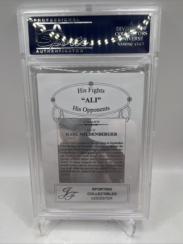 Muhammad Ali 2003 JF Sporting Collectables His Fights, His Opponents #11 PSA 10 view 2
