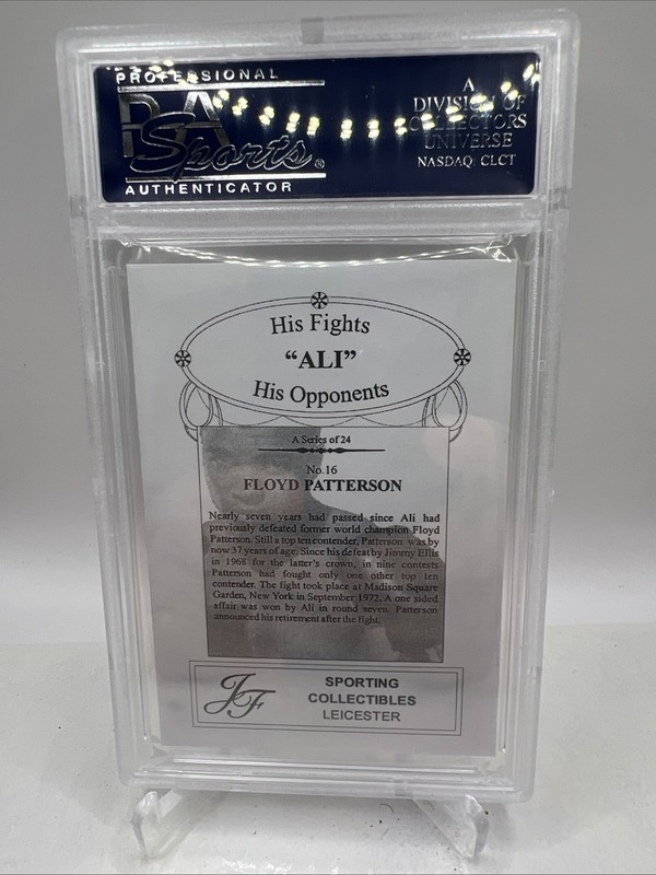 Muhammad Ali 2003 JF Sporting Collectables His Fights, His Opponents #16 PSA 8 view 2