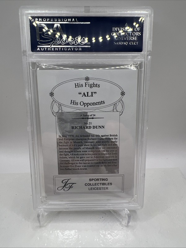 Muhammad Ali 2003 JF Sporting Collectables His Fights, His Opponents #21 PSA 10 view 2