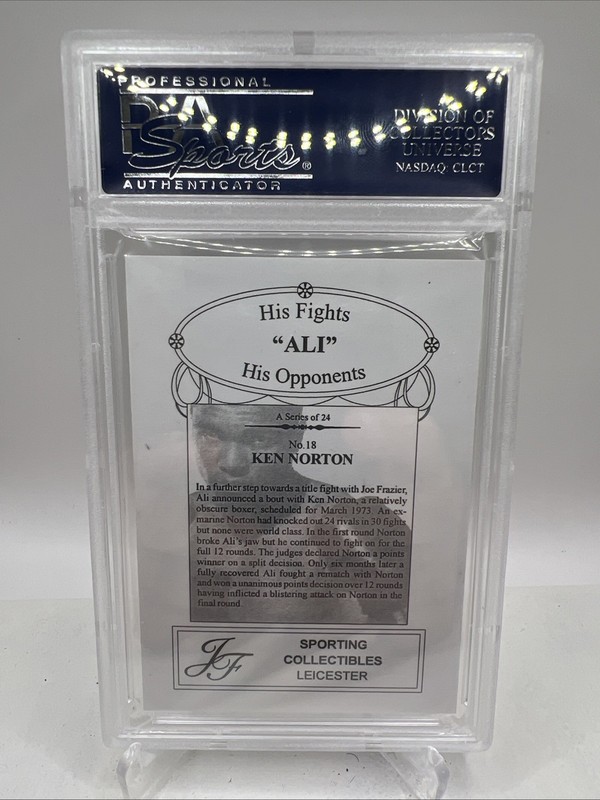 Muhammad Ali 2003 JF Sporting Collectables His Fights, His Opponents #18 PSA 10 view 2