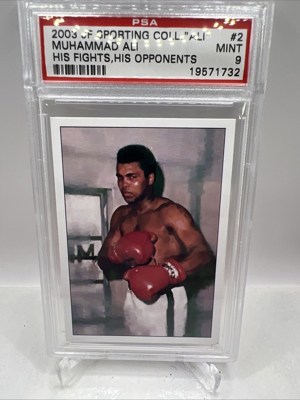 Muhammad Ali 2003 JF Sporting Collectables His Fights, His Opponents #2 PSA 9