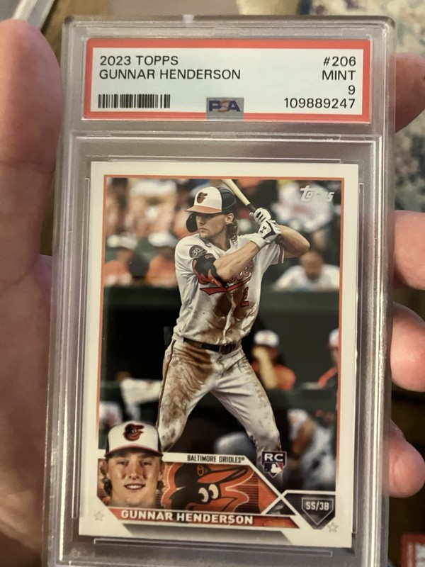 2023 Topps Series 1 - Gunnar Henderson #206 (RC) PSA Rated Mint 9 #109889247