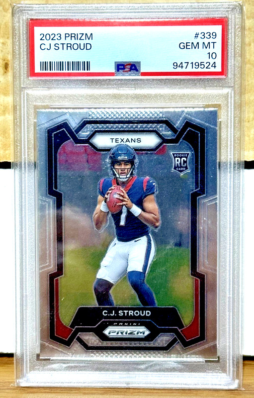 2023 PANINI PRIZM C.J. STROUD #339 ROOKIE CARD GEM MINT 10 PSA HOUSTON TEXANS A1