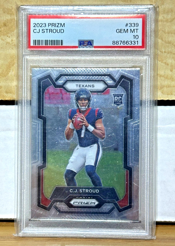 2023 PANINI PRIZM C.J. STROUD #339 ROOKIE CARD GEM MINT 10 PSA HOUSTON TEXANS A2