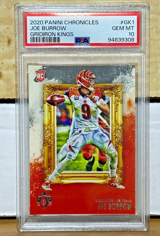 2020 PANINI CHRONICLES JOE BURROW #GK1 ROOKIE CINCINNATI BENGALS PSA GEM MINT 10