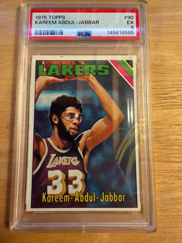 1975 Topps KAREEM Abdul Jabbar #90 Los Angeles Lakers HOF PSA 5