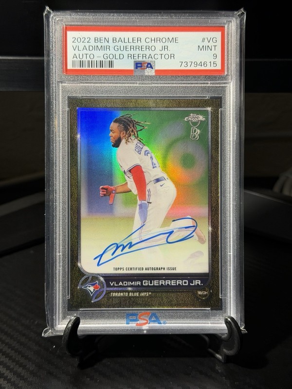2022 Ben Baller Chrome - Vlad Guerrero Jr. Autograph Gold Ref /50 PSA 9