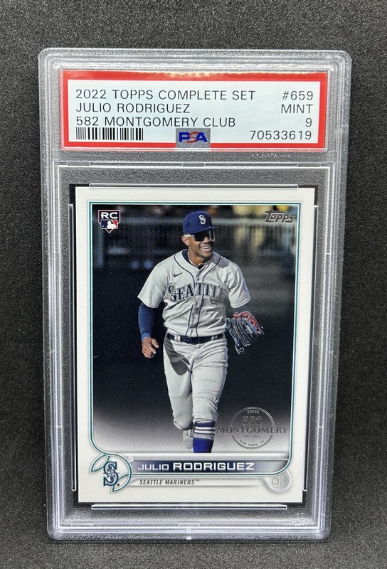 Julio Rodriguez 2022 Topps 582 Montgomery Club Complete Set RC PSA 9 MINT Rookie