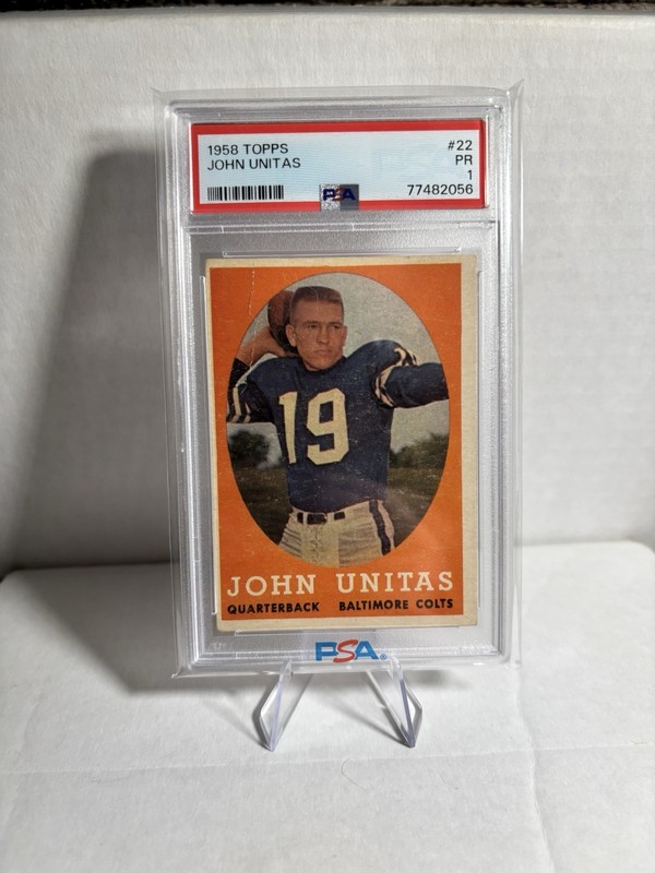 Topps 1958 Johnny Unitas #22 PSA Baltimore Colts NFL Base Set Football Card