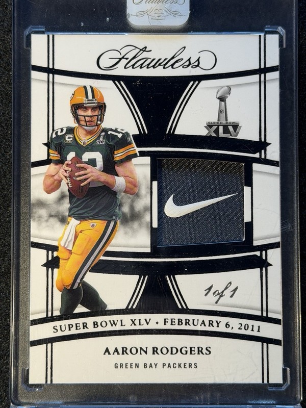 2023 Panini Flawless Aaron Rodgers Super Bowl XLV Nike Logo Patch 1/1 #SBS-AR