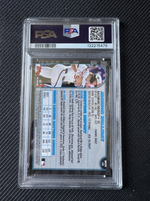 2024 Bowman Chrome 1999 Bowman Chrome 25th Anniversary JACKSON HOLLIDAY 24/25 RC view 2