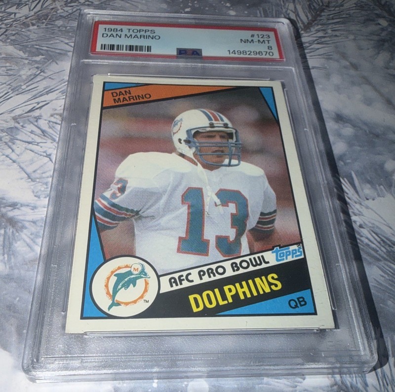 1984 Topps Football Rookie Dan Marino RC #123 PSA 8 Miami Dolphins