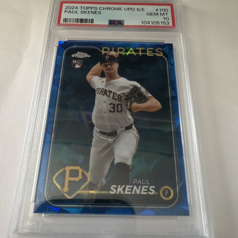 Paul Skenes 2024 Topps Chrome Update Sapphire Edition Rookie #100 (RC) PSA 10 