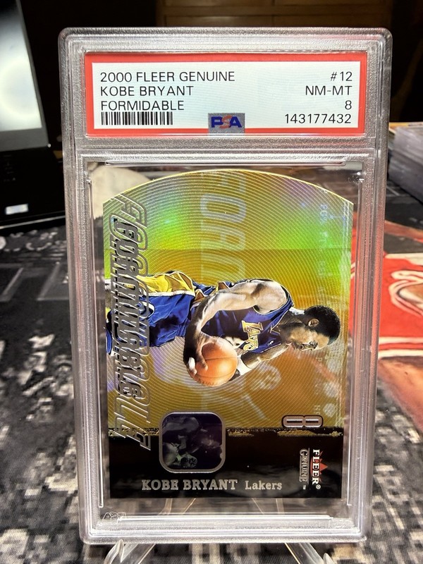 2000 Fleer Genuine Kobe Bryant FORMIDABLE Gold Foil SSP Insert PSA 8 ULTRA RARE!
