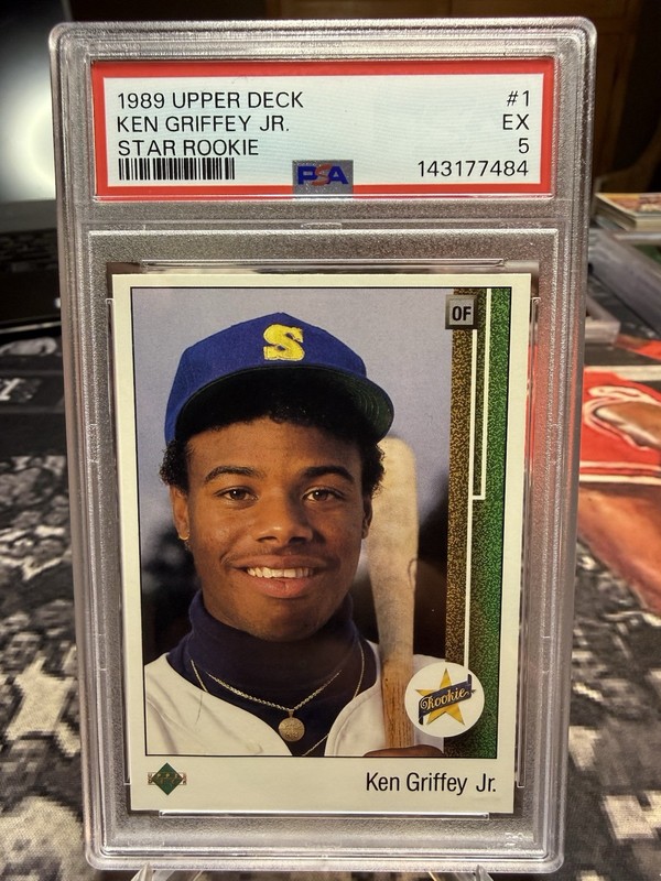 1989 UPPER DECK KEN GRIFFEY JR GRADED PSA 5 EX NEW SLAB #1 STAR ROOKIE RC 🔥
