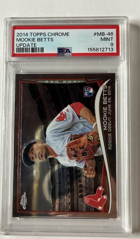 Mookie Betts 2014 Topps Chrome Update - RC PSA 9