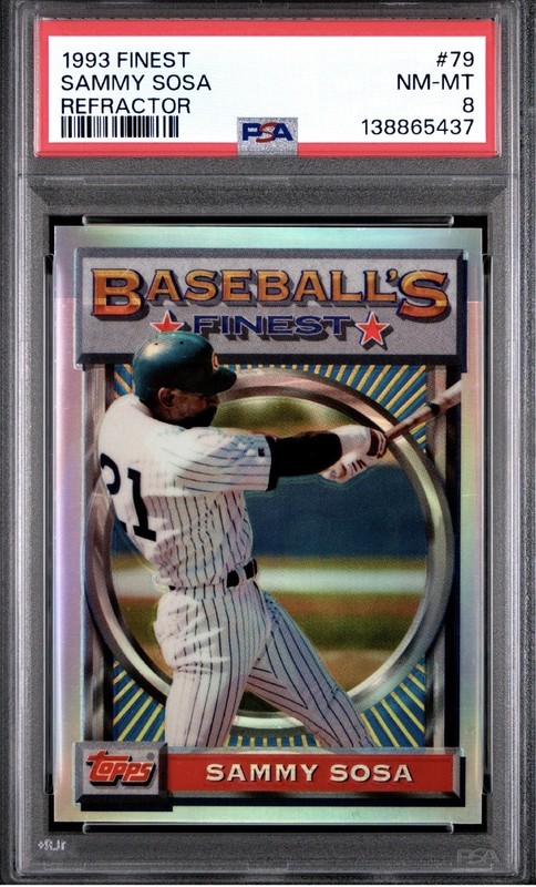 1993 Topps Finest #79 Sammy Sosa Refractor PSA 8 NM-MT
