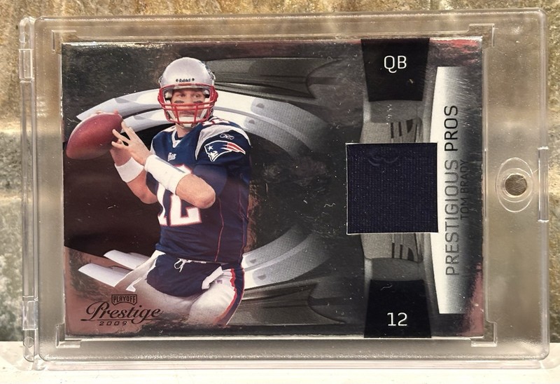 Tom Brady 2009 Panini Prestigious Pros Authentic Game Worn Used Jersey 25/25