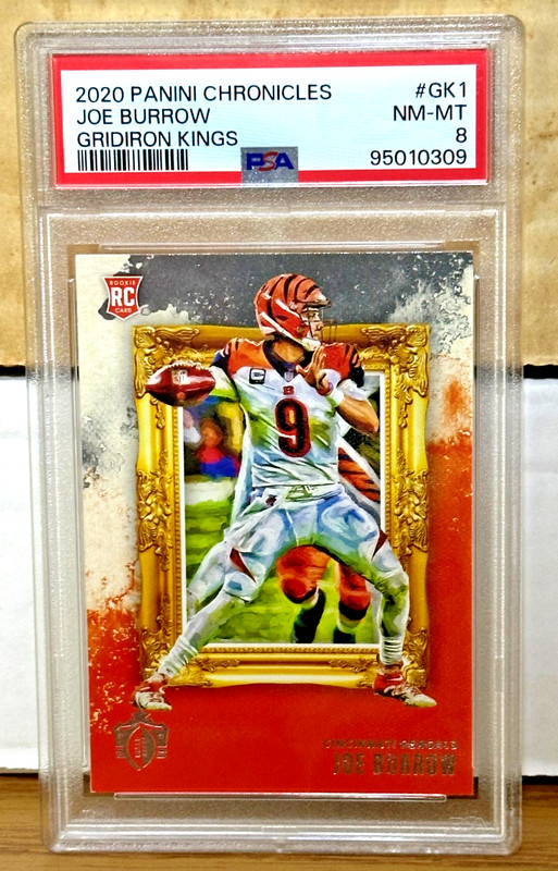 2020 PANINI CHRONICLES JOE BURROW #GK1 ROOKIE CINCINNATI BENGALS PSA 8 NM-MT!