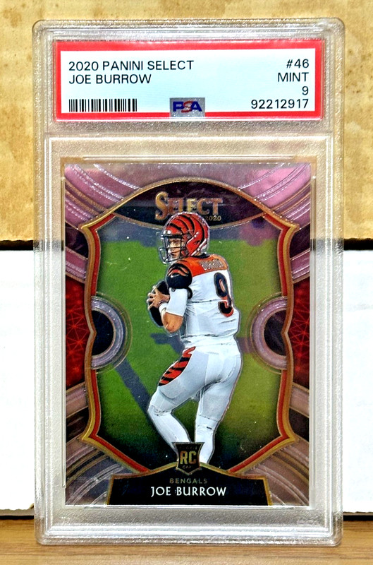 2020 PANINI SELECT JOE BURROW #SCR1 SILVER CERTIFIED ROOKIE BENGALS PSA 9 MINT!