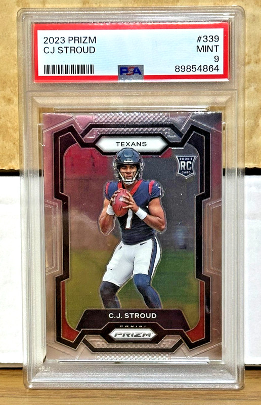 2023 PANINI PRIZM C.J. STROUD #339 ROOKIE CARD MINT 9 PSA HOUSTON TEXANS view 1