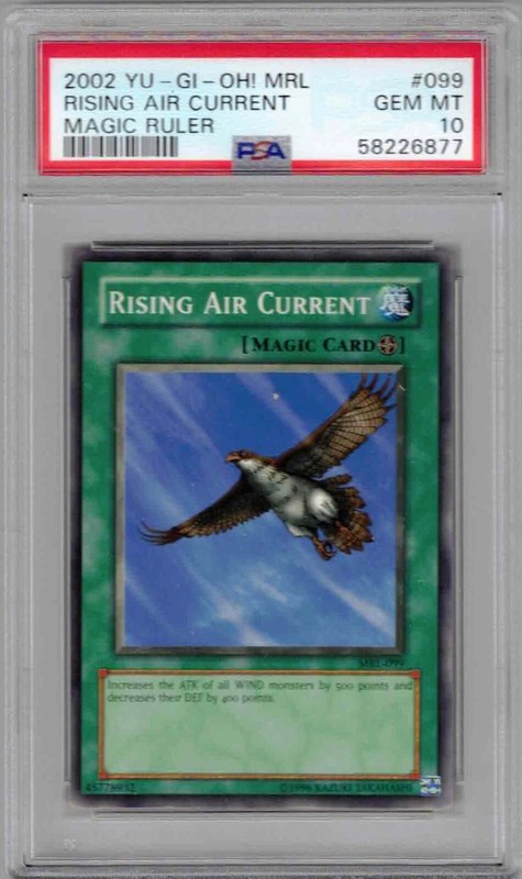 2002 Yu-Gi-Oh MRL, #099, Rising Air Current. PSA 10, Gem Mint
