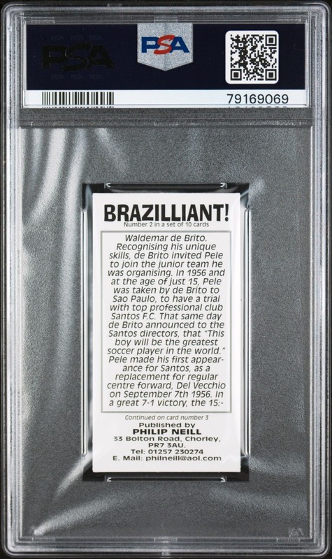 2001 Philip Neill Brazilliant! The Story of Pelé 2 Pele Brazil PSA 9 RARE view 2