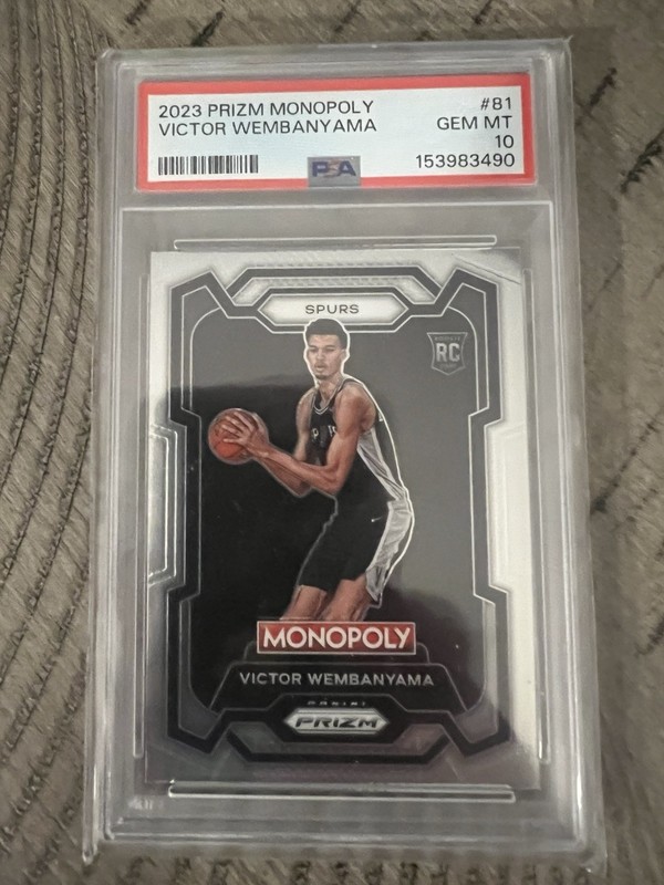 2023-24 PSA 10 Panini Prizm Monopoly Victor Wembanyama #81 (RC) Gem Mint