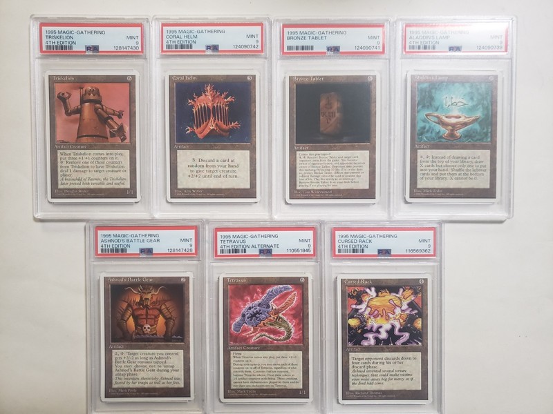 MTG Magic 18 PSA 4TH Edition Set cards See Photos