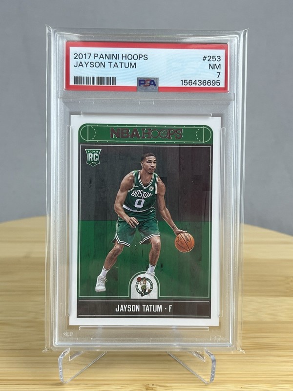 2017-18 NBA Hoops #253 Jayson Tatum PSA 7 Rookie RC Celtics