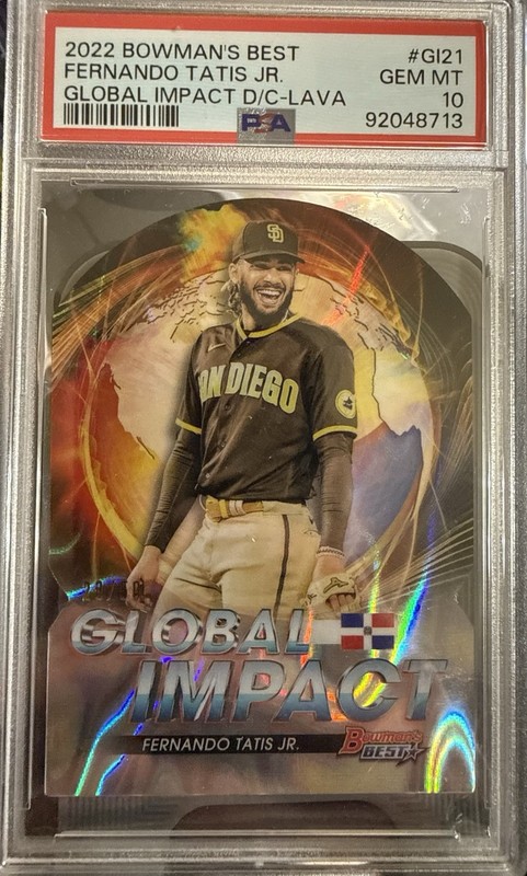 Fernando Tatis Jr 2022 Bowman’s Best Global Impact Gold /50 Psa 10 Padres