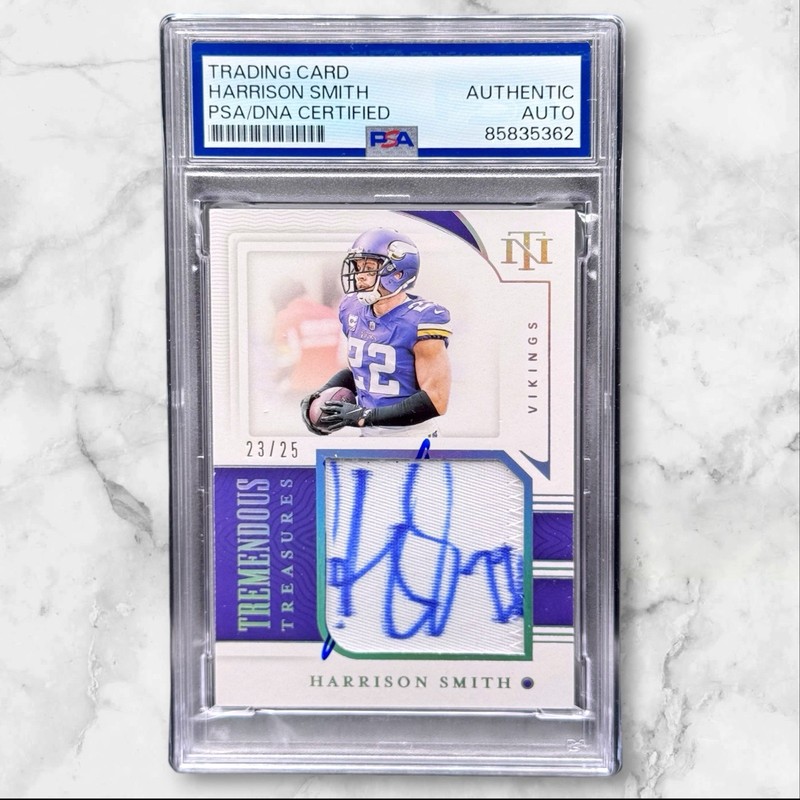 Harrison Smith Signed 2021 Panini Tremendous Treasures Relic Auto #/25 PSA/DNA