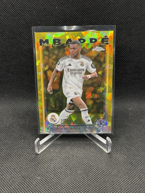 Kylian Mbappé Mbappe 2024-25 Topps Chrome Sapphire UEFA Gold /50 Real Madrid SSP