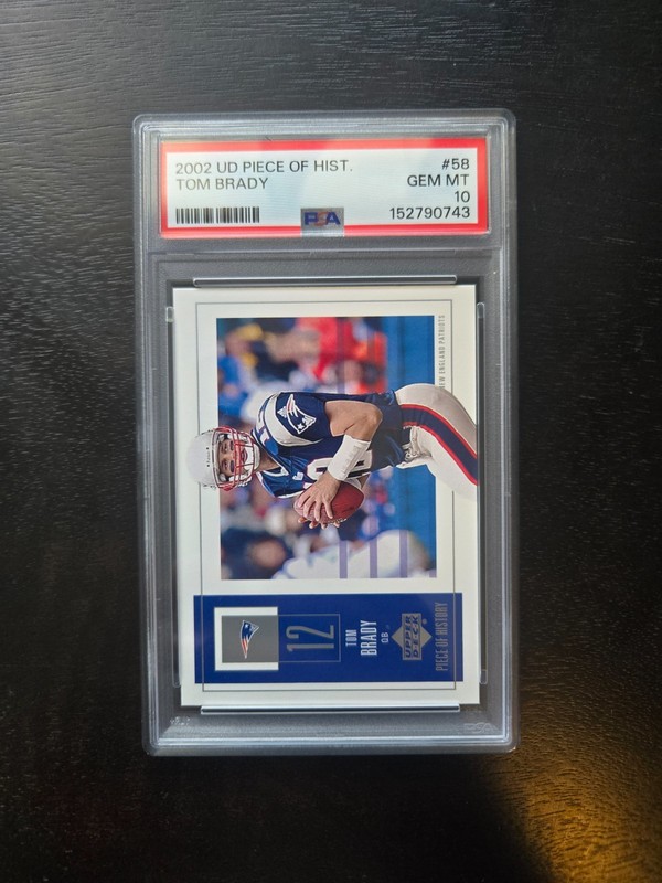 2002 Upper Deck Piece of History Tom Brady PSA 10 Gem Mint #58