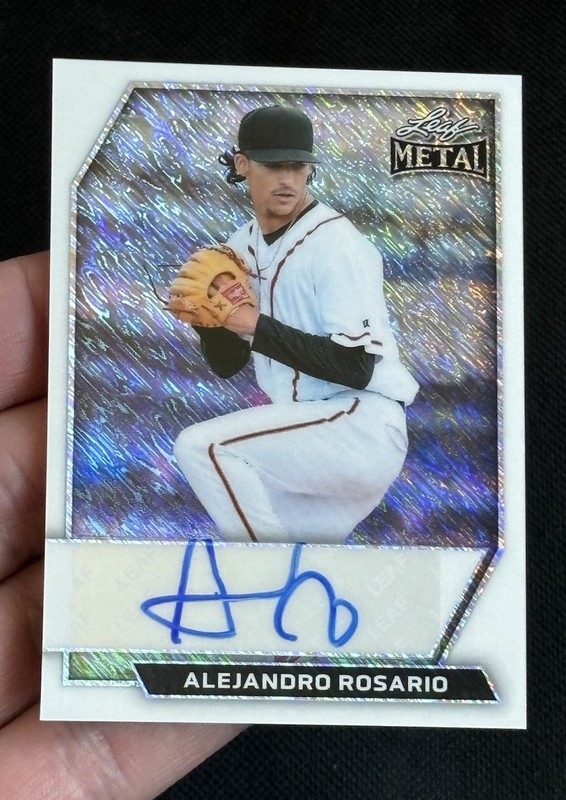 Alejandro Rosario 1/1 Auto White Shimmer Auto BA-AR1 2026 Leaf Metal Baseball