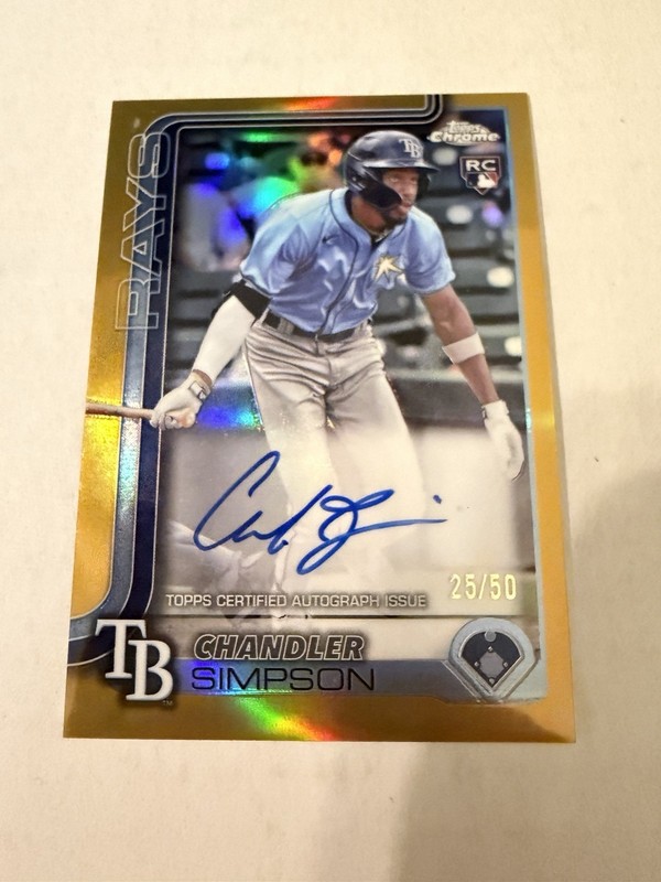 2025 Topps Chrome Chandler Simpson Gold Refractor Rookie Auto 25/50