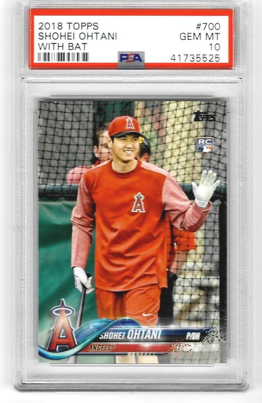 SHOHEI OHTANI 2018 TOPPS (WITH BAT) #700 RC PSA 10 (GEM MINT) ROOKIE