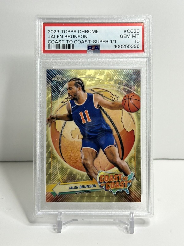 2023-24 Topps Chrome - Jalen Brunson Coast to Coast Superfractor 1/1 PSA 10
