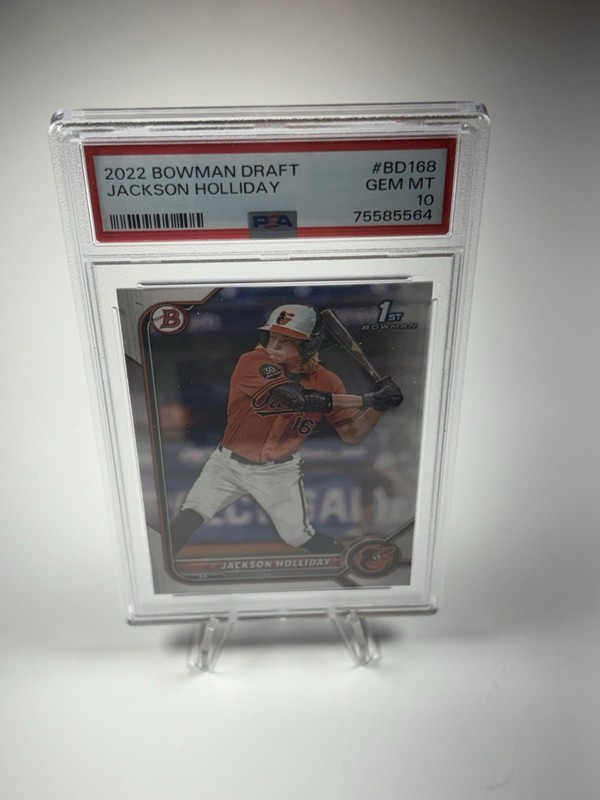 2022 Bowman Draft Jackson Holliday 1st Bowman PSA 10 BD-168 Orioles view 2