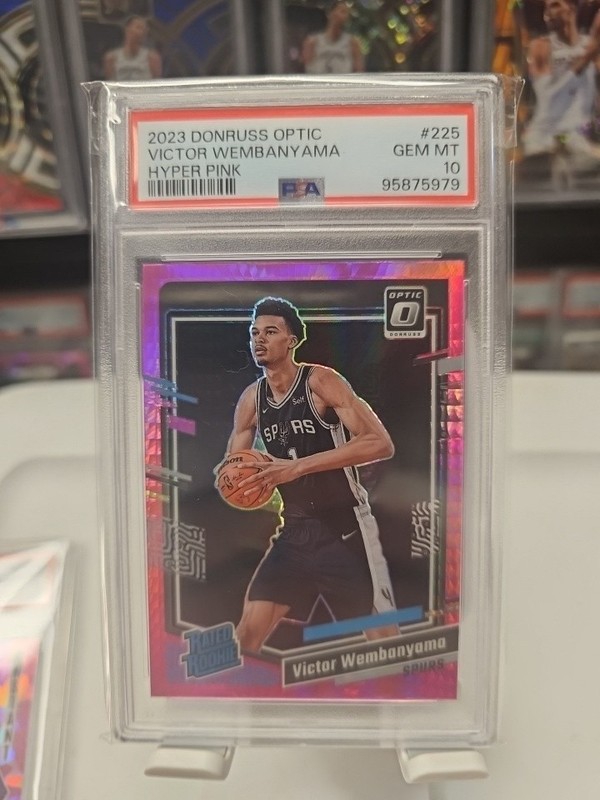 2023 Donruss Optic Rated Rookie Victor Wembanyama #225 Pink Hyper PSA 10 GEM MT
