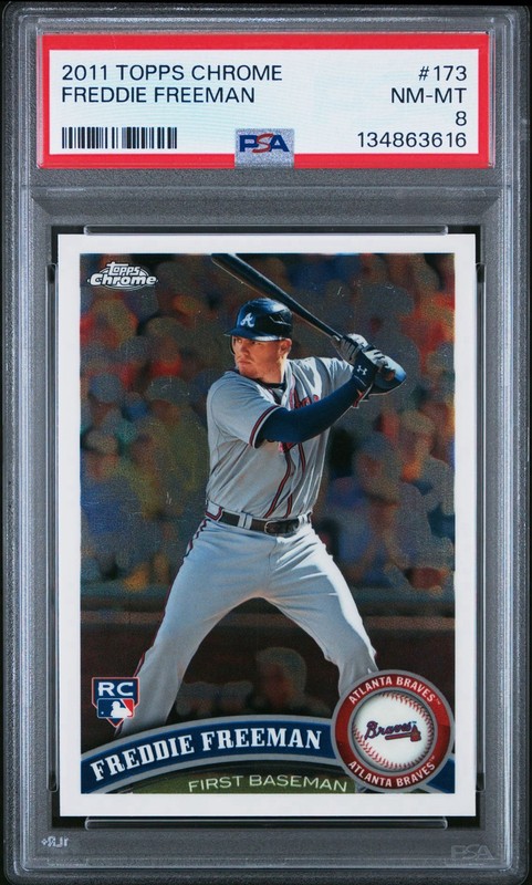 2011 Topps Chrome - Freddie Freeman #173 (RC) PSA 8